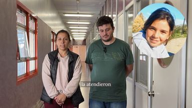 Los padres de Catalina Maglio: Ángeles Del Valle y Javier Maglio en declaraciones para el video institucional del Hospital Garrahan.