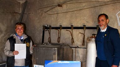 La gobernadora del Distrito 4895, Susana Expósito y el presidente de Rotary Club Pergamino Cruce, Pablo Bató. La gobernadora del Distrito 4895, Susana Expósito y el presidente de Rotary Club Pergamino Cruce, Pablo Bató.