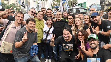 Lisandro Bormioli participando de la marca del 24 de marzo Lisandro Bormioli participando de la marca del 24 de marzo
