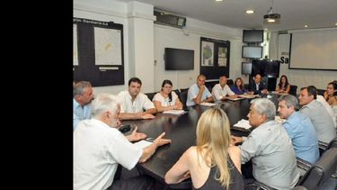 Martínez se reunió con Roberto Chuit junto a otros intendentes. (MUNICIPALIDAD DE PERGAMINO)