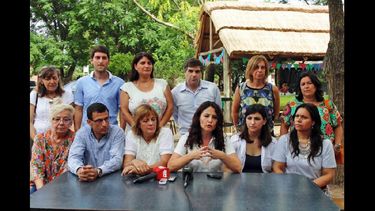 Gabriela Taruselli acompañada por los funcionarios que participan activamente en el accionar de la cartera municipal. (GOBIERNO DE PERGAMINO)