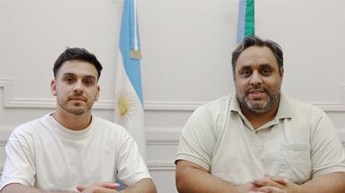 El Director de Juventud, Axel Toledo y el Subsecretario de Cultura, Diego Morello.