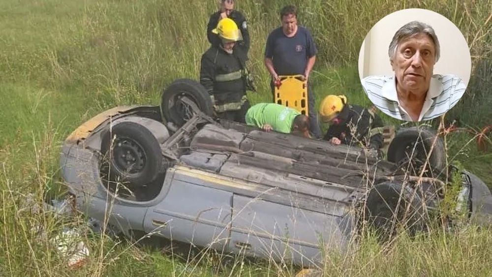 El vuelco del auto que conducía Coco Bello provocó que quedara atrapado diez horas a la vera de la bajada Fontezuela de la autopista. El vuelco del auto que conducía Coco Bello provocó que quedara atrapado diez horas a la vera de la bajada Fontezuela de la autopista.