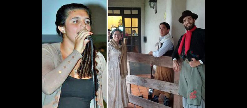 La joven Rocío Pérez competirá en Solista Vocal Femenino en Tango. (LA OPINION) - Pareja de Danza Tradicional integrada por Eliana Rivarola y Jonatan Henriquez. (LA OPINION)