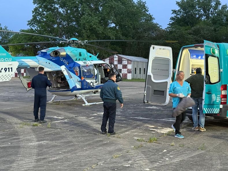 La provincia de Buenos Aires dispuso de un helicóptero para trasladar de urgencia a la niña al Hospital Garrahan de CABA.