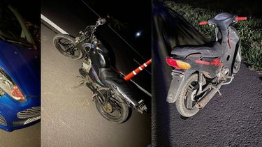 El automóvil Ford Fiesta habría embestido a la motocicleta Yamaha YBR 125 y a una moto Guerrero 110 en el carril de la autopista que va de Arrecifes a Pergamino a la altura de Urquiza. El automóvil Ford Fiesta habría embestido a la motocicleta Yamaha YBR 125 y a una moto Guerrero 110 en el carril de la autopista que va de Arrecifes a Pergamino a la altura de Urquiza.
