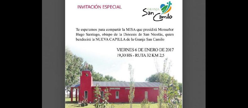 En la Capilla, los chicos que asisten a la Granja por tener problemas de adicciones, podrán tener un momento de encuentro con Dios.  (GRANJA SAN CAMILO)
