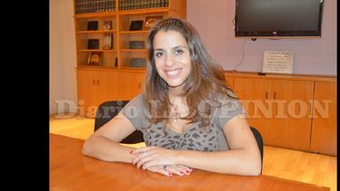 La legisladora nacional durante su paso por nuestra ciudad. (LA OPINION)