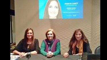 Marita Conti, Fernanda Gil Lozano y Ana Ramírez. (PRENSA FRENTE RENOVADOR)