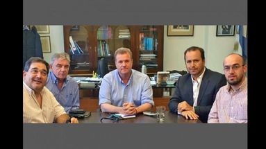 Un grupo de dirigentes del campo llevó las inquietudes a Milman y su equipo. (FEDERACION AGRARIA)