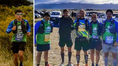 Juan Pablo Del Valle, Mauricio Calzone, Pablo Aguilar, Emanuel Antúnez Clerc, Roberto Maiorano y Hernán Sceglio, seis de los locales que participaron en el Río Pinto Trail.