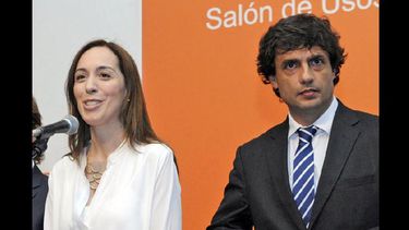 María Eugenia Vidal y Hernán Lacunza definen la estrategia para lograr que se apruebe el presupuesto. (DIB)