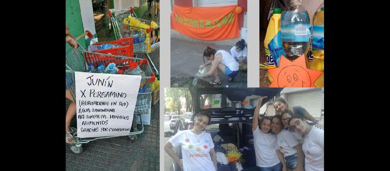 La colecta se organizó con buena respuesta por parte de la comunidad. Los propios payamédicos organizan las donaciones y las acercan a los damnificados. (LA OPINION)