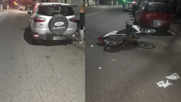 Accidente entre un automóvil y una motocicleta en Zona Norte San Nicolas. Una joven herida. Accidente entre un automóvil y una motocicleta en Zona Norte San Nicolas. Una joven herida.