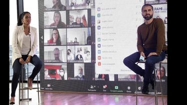 Luana Volnovich y Martín Rodríguez, durante un acto desarrollado en el Centro Cultural Kirchner. Luana Volnovich y Martín Rodríguez, durante un acto desarrollado en el Centro Cultural Kirchner.