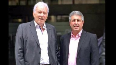 El ministro Carlos Mahiques  y el intendente Javier Martínez. (MUNICIPALIDAD DE PERGAMINO)