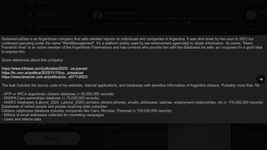 Captura de pantalla de Cristian Borghello Captura de pantalla de Cristian Borghello