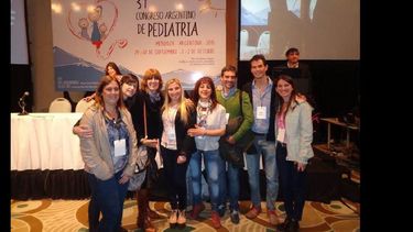 La residencia de Pediatría junto a un equipo de profesionales del Hospital dijeron presente en el Congreso. (HOSPITAL SAN JOSE)
