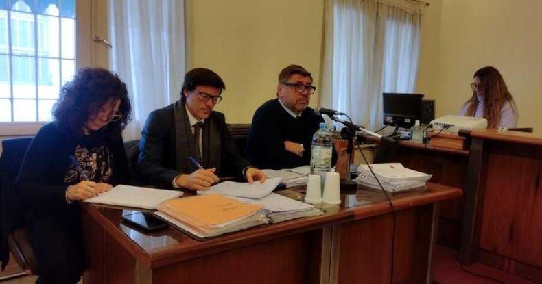 La instructora judicial María Eugenia Tocalini, el secretario Fernando Pertierra y el iscal Horacio Oldani estuvieron a cargo de la acusación.