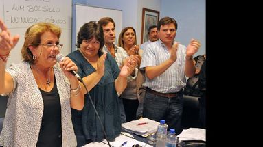 Mirta Petrocini, durante el Congreso de la FEB. (DIB)