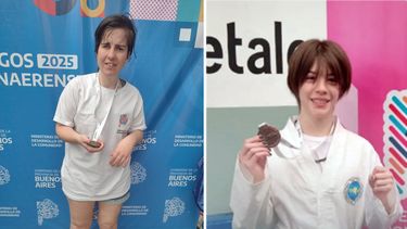 Eliana Ostoich y Selena Mantegazza Suárez, dos de las medallistas pergaminenses en “Mardel”. Eliana Ostoich y Selena Mantegazza Suárez, dos de las medallistas pergaminenses en “Mardel”.