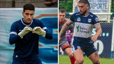 El arquero Facundo Perrone y el delantero Matías Vicedo, dos de los apuntados para sumarse a Douglas.