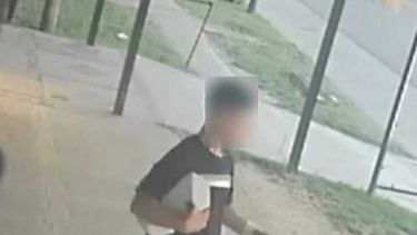 El menor fue filmado por cámaras de seguridad de los locales damnificados. El menor fue filmado por cámaras de seguridad de los locales damnificados.