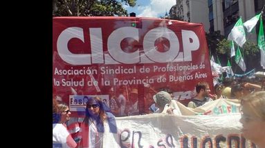 Como parte del paro, los afiliados de Cicop hicieron una manifestación en el hospital de Wilde. (ARCHIVO LA OPINION)