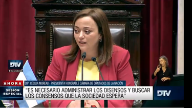 Cecilia Moreau fue electa por los legisladores para presidir la Cámara baja. Cecilia Moreau fue electa por los legisladores para presidir la Cámara baja.