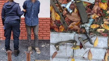 Al sospechoso lo detuvieron en flagrante delito de robo de picaportes. Al sospechoso lo detuvieron en flagrante delito de robo de picaportes.