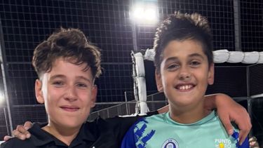 Simón Klier y Vitto Benvenutto, los campeones en Santa Fe en la categoría Sub 12 A.