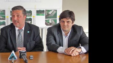 Marcelo Heiz, referente de Genia Pergamino, junto a Lisandro Bormioli. (GENIA)