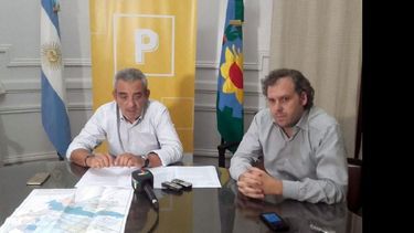 Carlos Pérez y Juan Rico Zini brindaron detalles sobre este sistema para el pago de los subsidios. (LA OPINION)