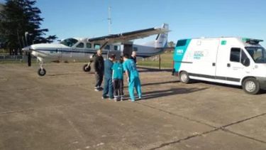 El vuelo sanitario transportó a un policía herido en un accidente de tránsito. El vuelo sanitario transportó a un policía herido en un accidente de tránsito.