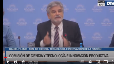 El ministro de Ciencia, Tecnología e Innovación de la Nación, Daniel Filmus. El ministro de Ciencia, Tecnología e Innovación de la Nación, Daniel Filmus.