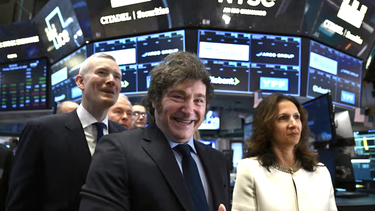 Milei en la bolsa de Nueva York Milei en la bolsa de Nueva York