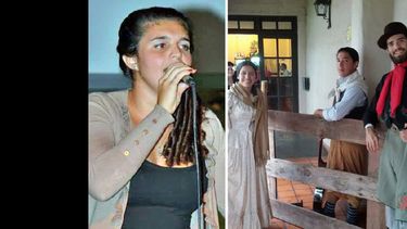 La joven Rocío Pérez competirá en Solista Vocal Femenino en Tango. (LA OPINION) - Pareja de Danza Tradicional integrada por Eliana Rivarola y Jonatan Henriquez. (LA OPINION)