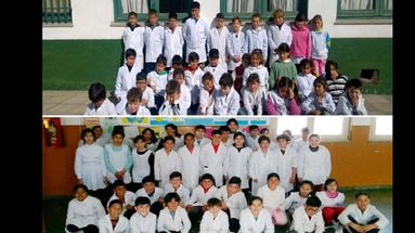 Los alumnos del turno tarde y mañana de la Escuela de Educación Primaria Nº 6. (ESCUELA Nº 6)