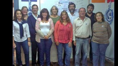 Parte de los integrantes de la lista que buscará ser elegida en nuestra ciudad para conducir el Sadop. (SADOP)