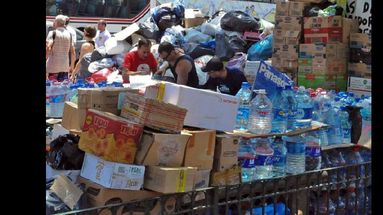 La ayuda para los damnificados llega permanentemente desde distintos puntos del país. (INTERNET)