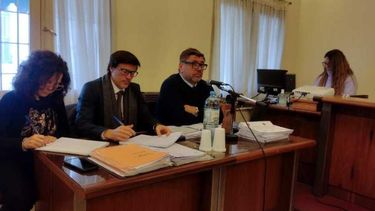 La instructora judicial María Eugenia Tocalini, el secretario Fernando Pertierra y el iscal Horacio Oldani estuvieron a cargo de la acusación.