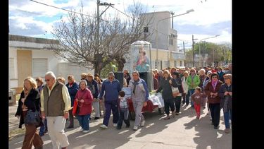 La procesión en nuestra ciudad será hoy en el barrio José Hernández. (ARCHIVO LA OPINION)