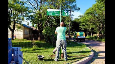 El sector norte de la ciudad seguirá recibiendo mejoras en señalización vial vertical y horizontal. (LA OPINION)