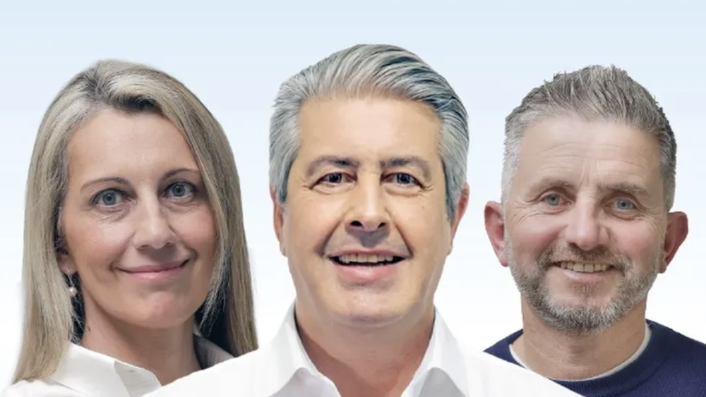 el intendente Javier Martínez acompaña a Paula Bustos y Gustavo Ciuffo en los carteles de campaña