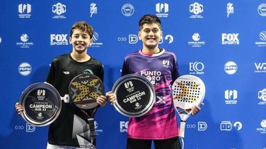 Victorio Benvenutto (a la derecha) junto a Octavio Garret, campeones también en Concordia.