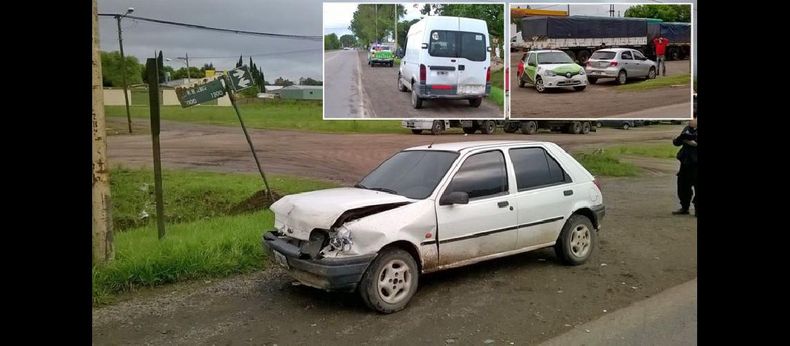 El Ford Fiesta de color blanco que impactó a la Renault Master en la parte trasera. (LA OPINION) - Los otros dos vehículos involucrados en el siniestro. (LA OPINION)