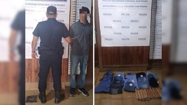 Detienen a un hombre con indumentaria robada en un local infantil en San Pedro Detienen a un hombre con indumentaria robada en un local infantil en San Pedro