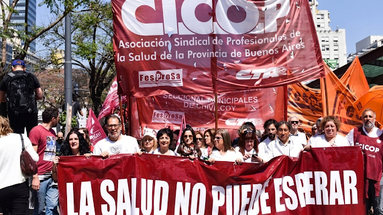 La seccional local de la Asociación de Profesionales de la Salud de la Provincia de Buenos Aires (CICOP) anunció su adhesión al paro nacional y marcha federal de 24 horas convocado para este miércoles 20 de mayo. La seccional local de la Asociación de Profesionales de la Salud de la Provincia de Buenos Aires (CICOP) anunció su adhesión al paro nacional y marcha federal de 24 horas convocado para este miércoles 20 de mayo.